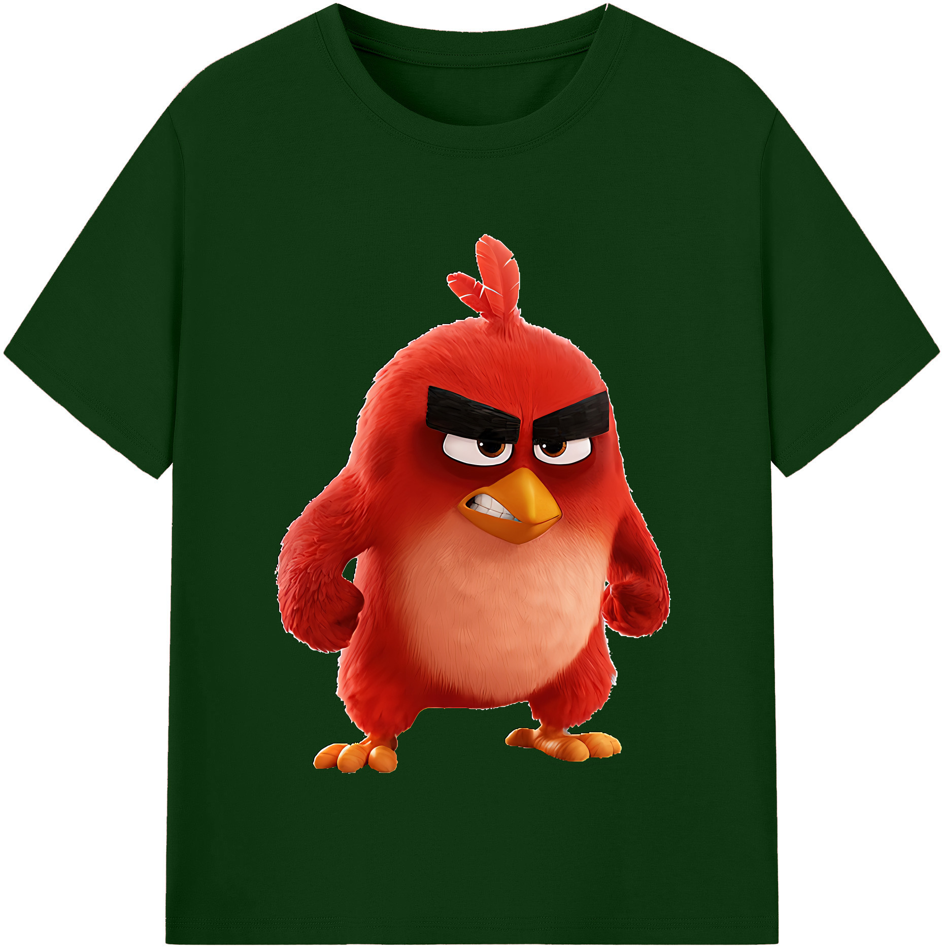 （画像用） Angry Birds アングリーバード 綿100％半袖Tシャツ（フロントプリント）